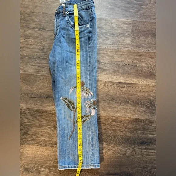 Vintage Z. Cavaricci Cropped Beaded Jeans - Picture 10 of 13